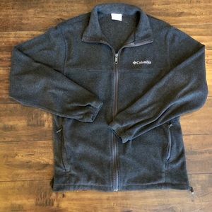 Gray Fleece Columbia Zippered Jacket!